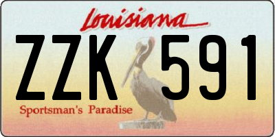 LA license plate ZZK591