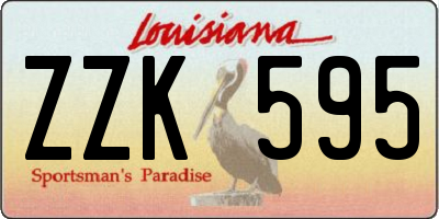 LA license plate ZZK595