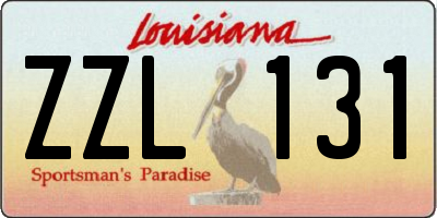 LA license plate ZZL131