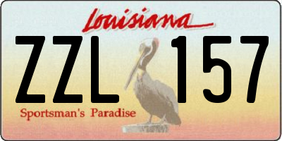 LA license plate ZZL157