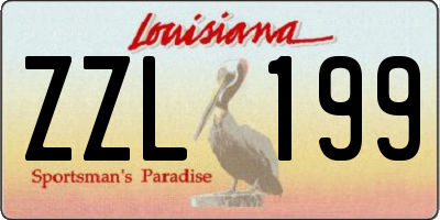 LA license plate ZZL199