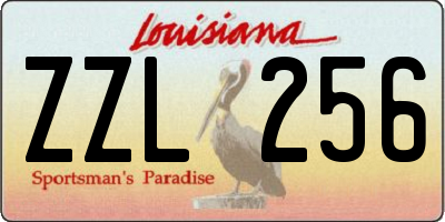 LA license plate ZZL256