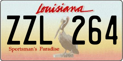 LA license plate ZZL264