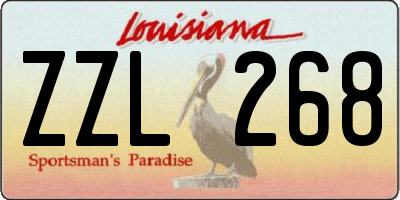 LA license plate ZZL268