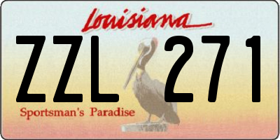 LA license plate ZZL271