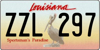 LA license plate ZZL297