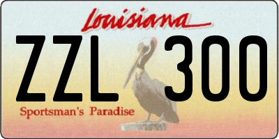 LA license plate ZZL300