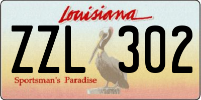 LA license plate ZZL302