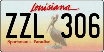 LA license plate ZZL306