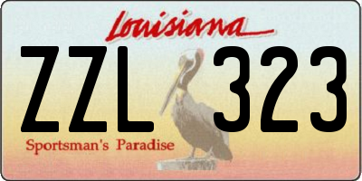 LA license plate ZZL323