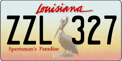 LA license plate ZZL327