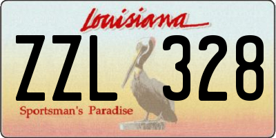 LA license plate ZZL328