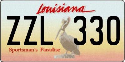 LA license plate ZZL330