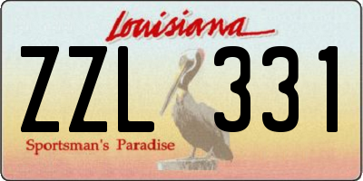 LA license plate ZZL331