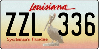 LA license plate ZZL336