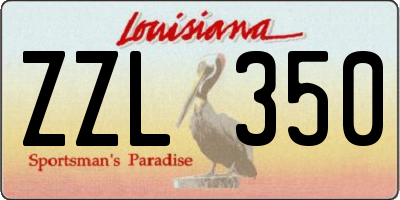 LA license plate ZZL350