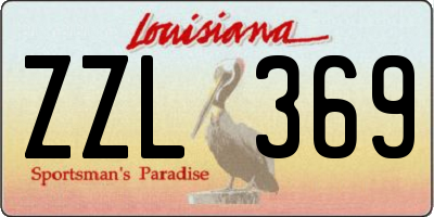 LA license plate ZZL369