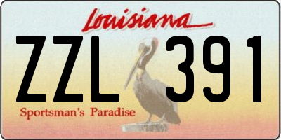 LA license plate ZZL391