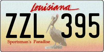 LA license plate ZZL395