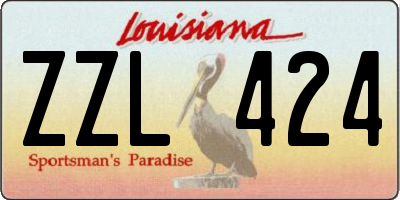 LA license plate ZZL424