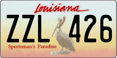 LA license plate ZZL426