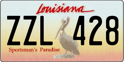 LA license plate ZZL428