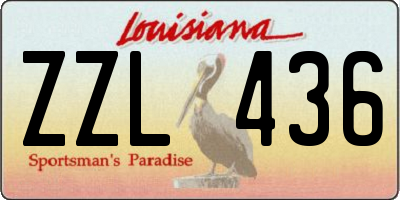 LA license plate ZZL436