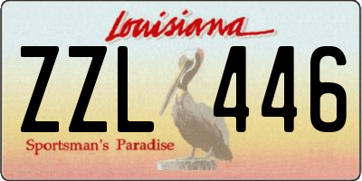 LA license plate ZZL446