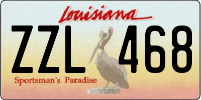 LA license plate ZZL468