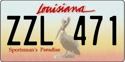 LA license plate ZZL471