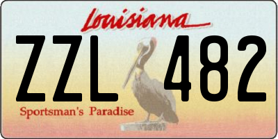 LA license plate ZZL482