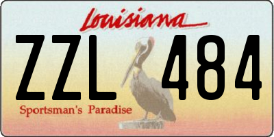 LA license plate ZZL484