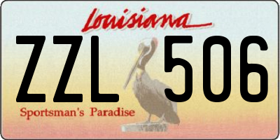 LA license plate ZZL506