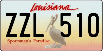 LA license plate ZZL510