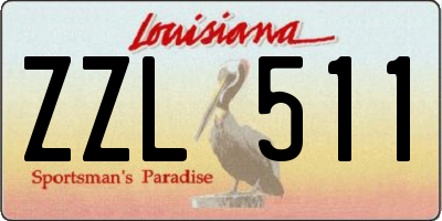 LA license plate ZZL511