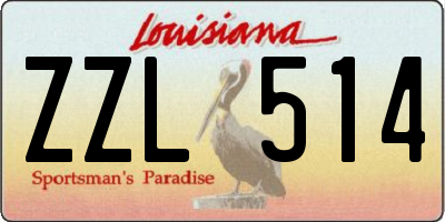 LA license plate ZZL514