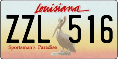 LA license plate ZZL516