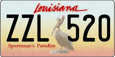 LA license plate ZZL520