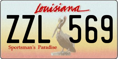 LA license plate ZZL569