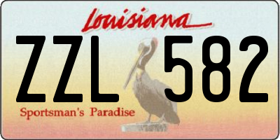 LA license plate ZZL582