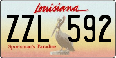 LA license plate ZZL592