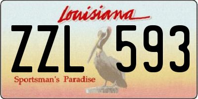 LA license plate ZZL593