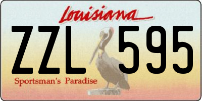 LA license plate ZZL595