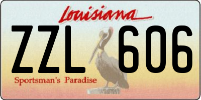 LA license plate ZZL606