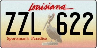 LA license plate ZZL622