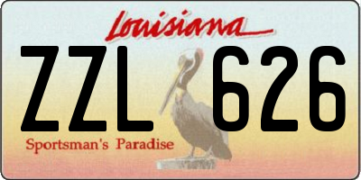 LA license plate ZZL626