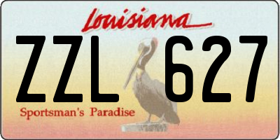 LA license plate ZZL627