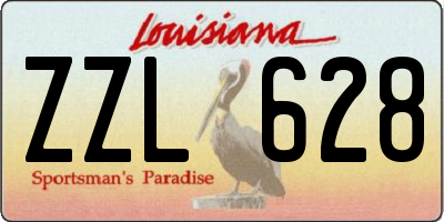 LA license plate ZZL628