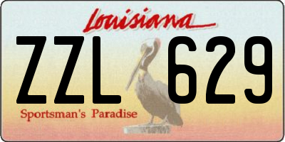 LA license plate ZZL629