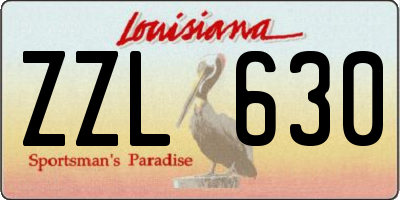 LA license plate ZZL630